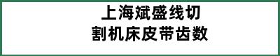 上海斌盛线切割机床皮带齿数