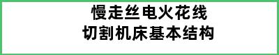 慢走丝电火花线切割机床基本结构