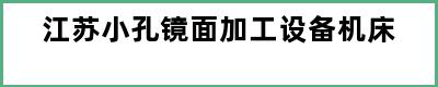 江苏小孔镜面加工设备机床