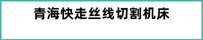 青海快走丝线切割机床